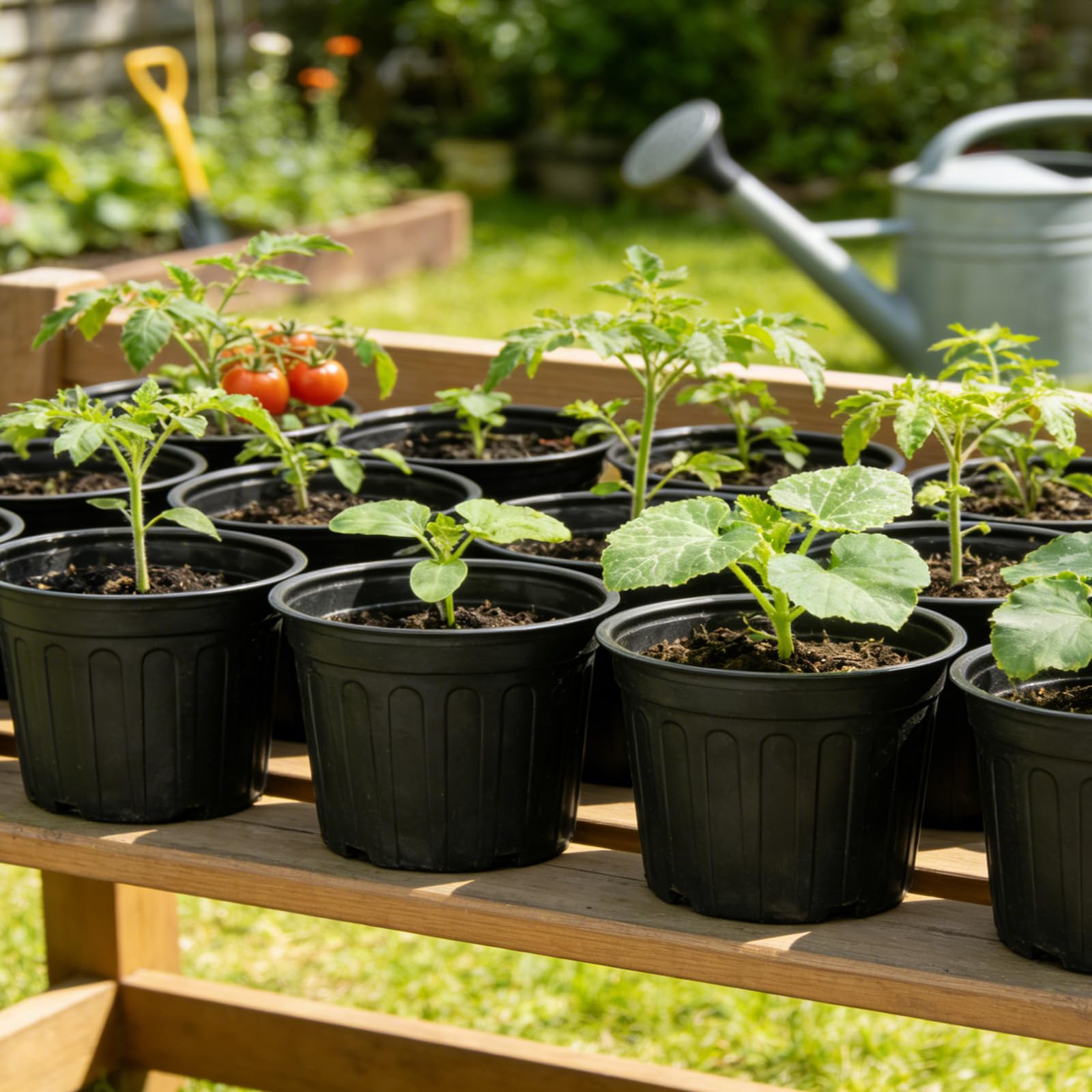Niiiice pots in use with seedlings illustrating healthy early growth and transplant readiness