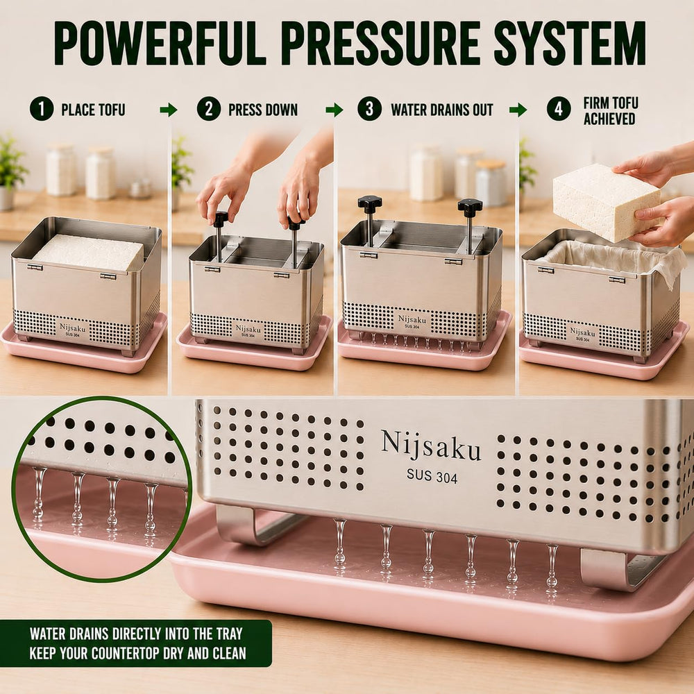 Nijsaku press in dishwasher illustrates easy cleanup and dishwasher-safe convenience