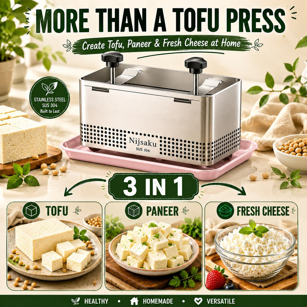 Nijsaku pressed tofu with crisp finish highlights improved frying and golden results