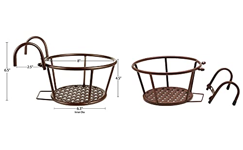 NILICAN hanging planter with potted flowers on a balcony enhancing curb appeal