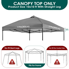 NINAT canopy top installed on straight leg frame demonstrating fit and protection
