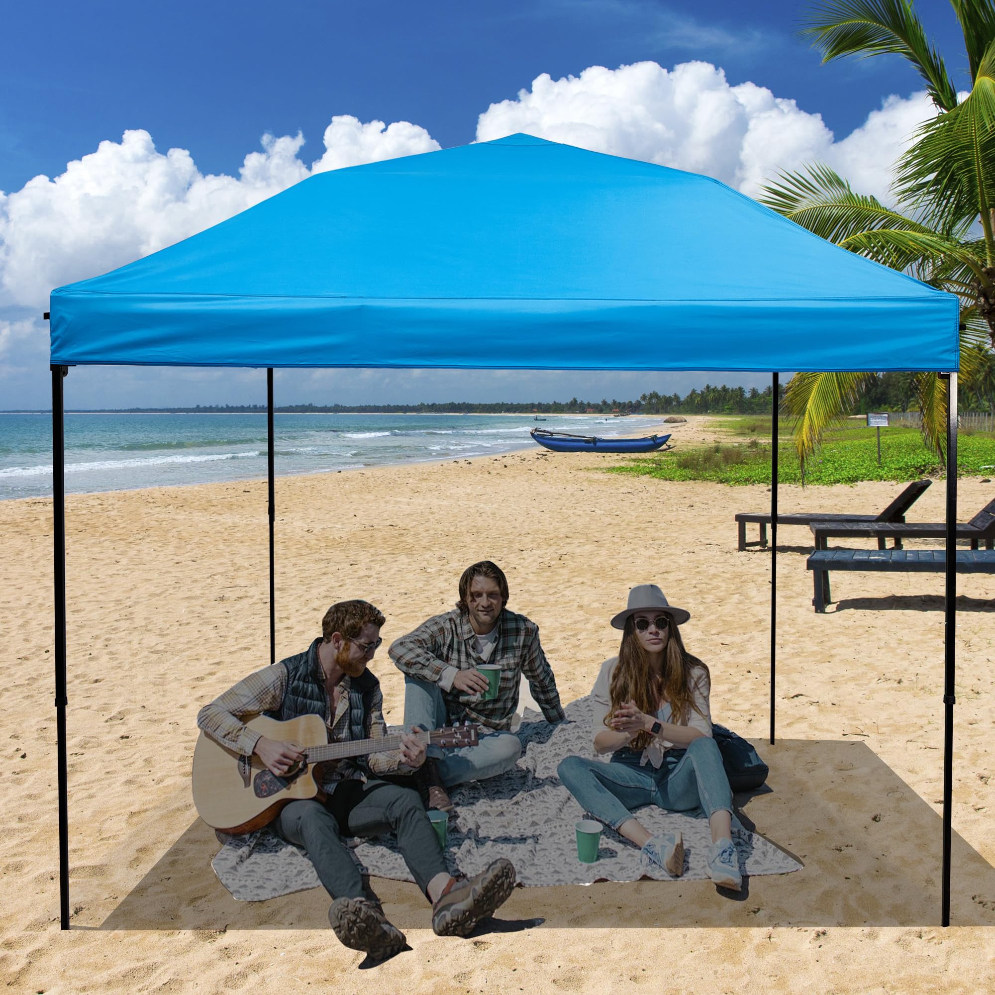 NINAT canopy top at event setup showing professional look and shading benefit