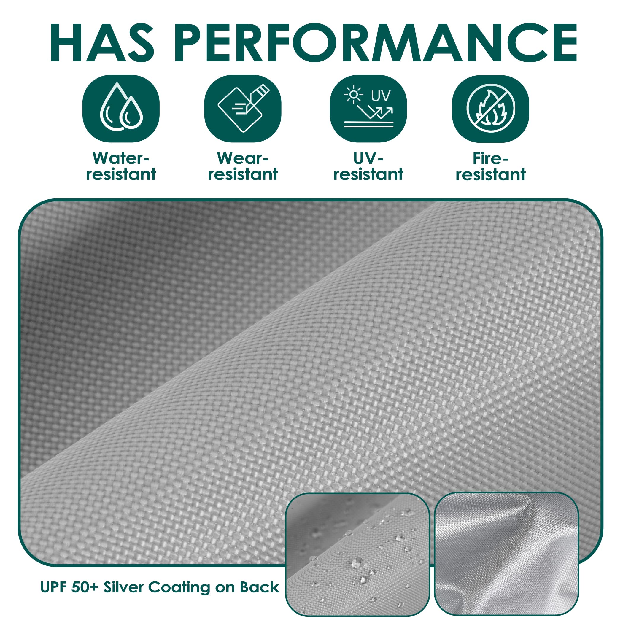 NINAT canopy top with water droplets showing water resistance for light rain