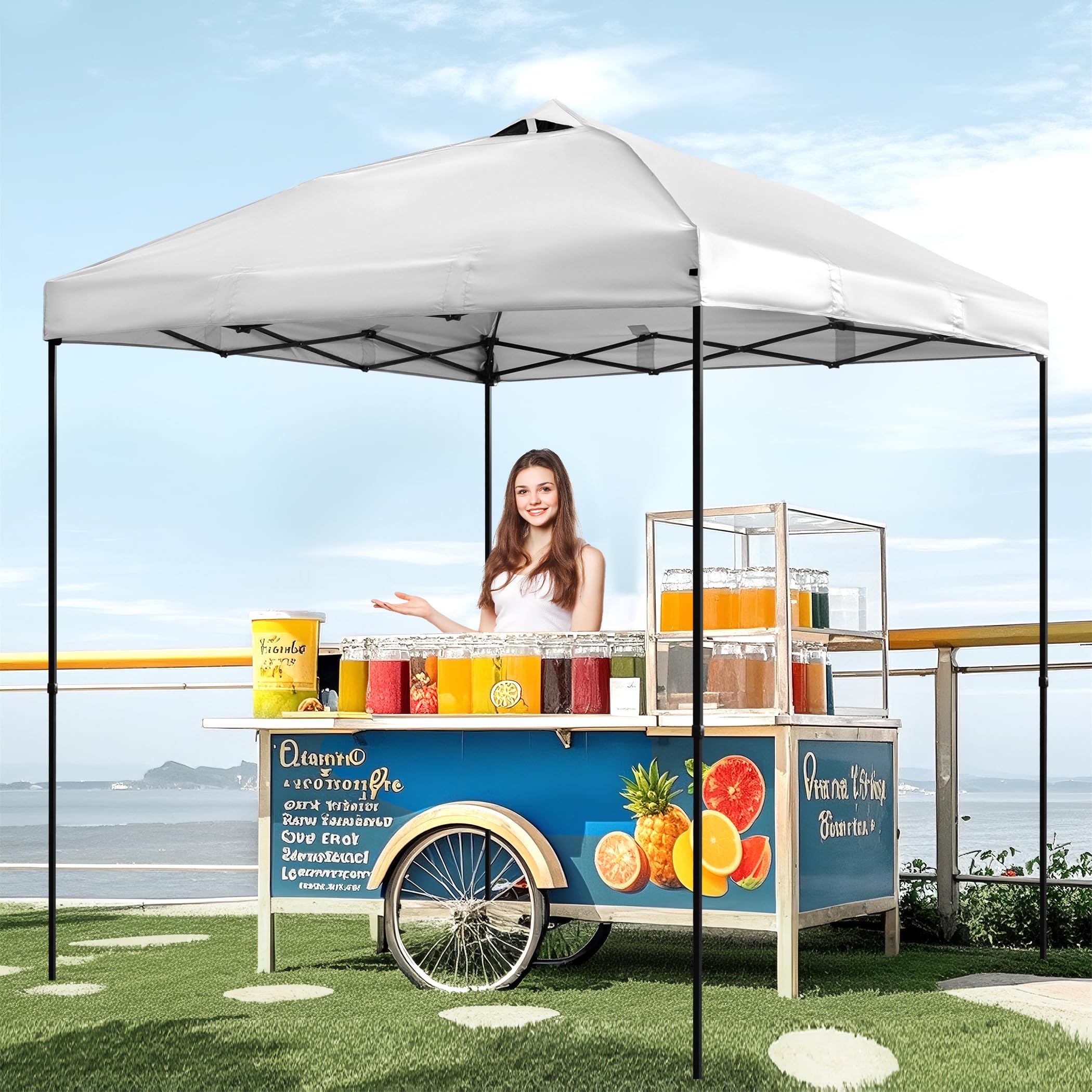 NINAT canopy top in a market scene creating professional shaded display