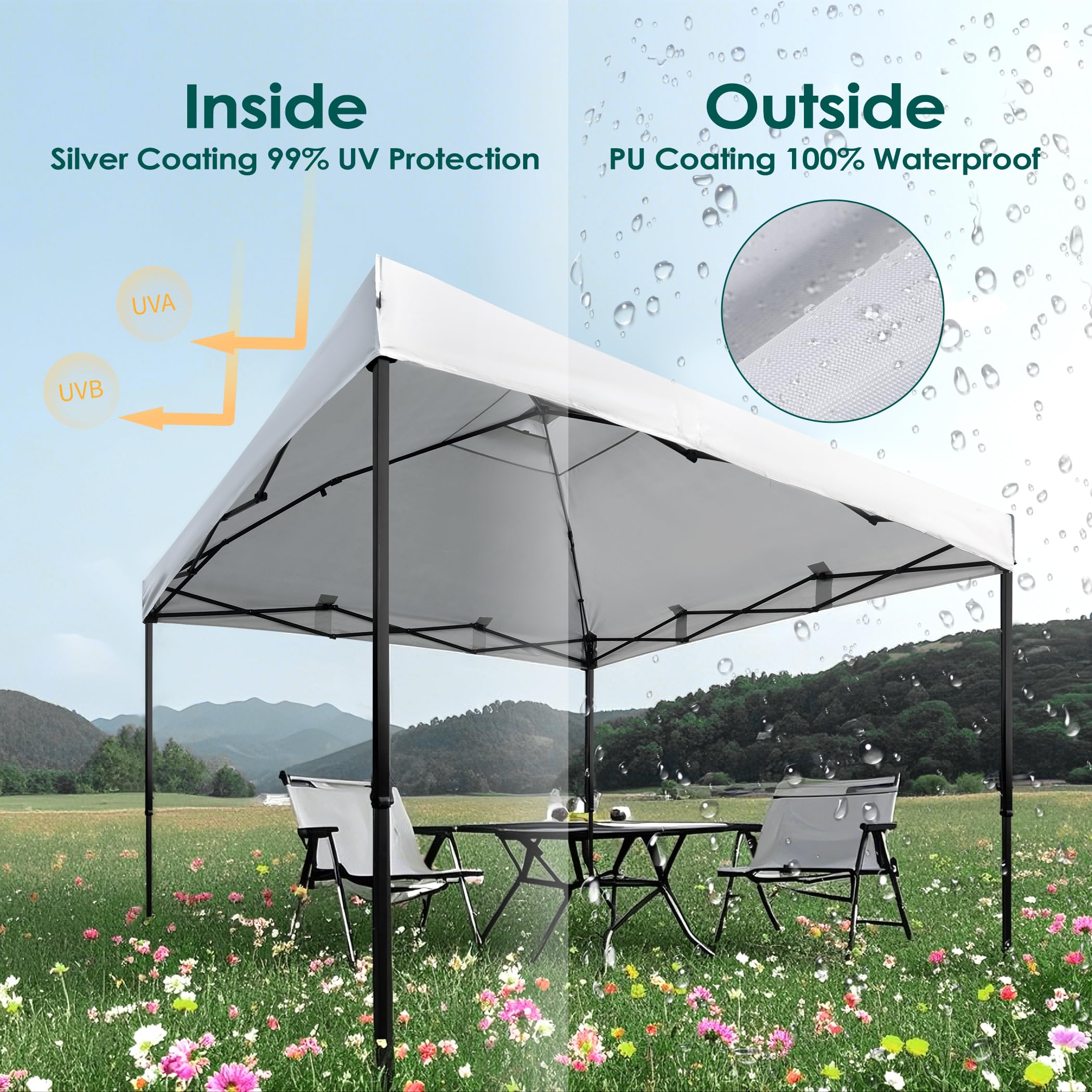 NINAT silver-coated fabric texture reflecting sun to keep shaded area cooler