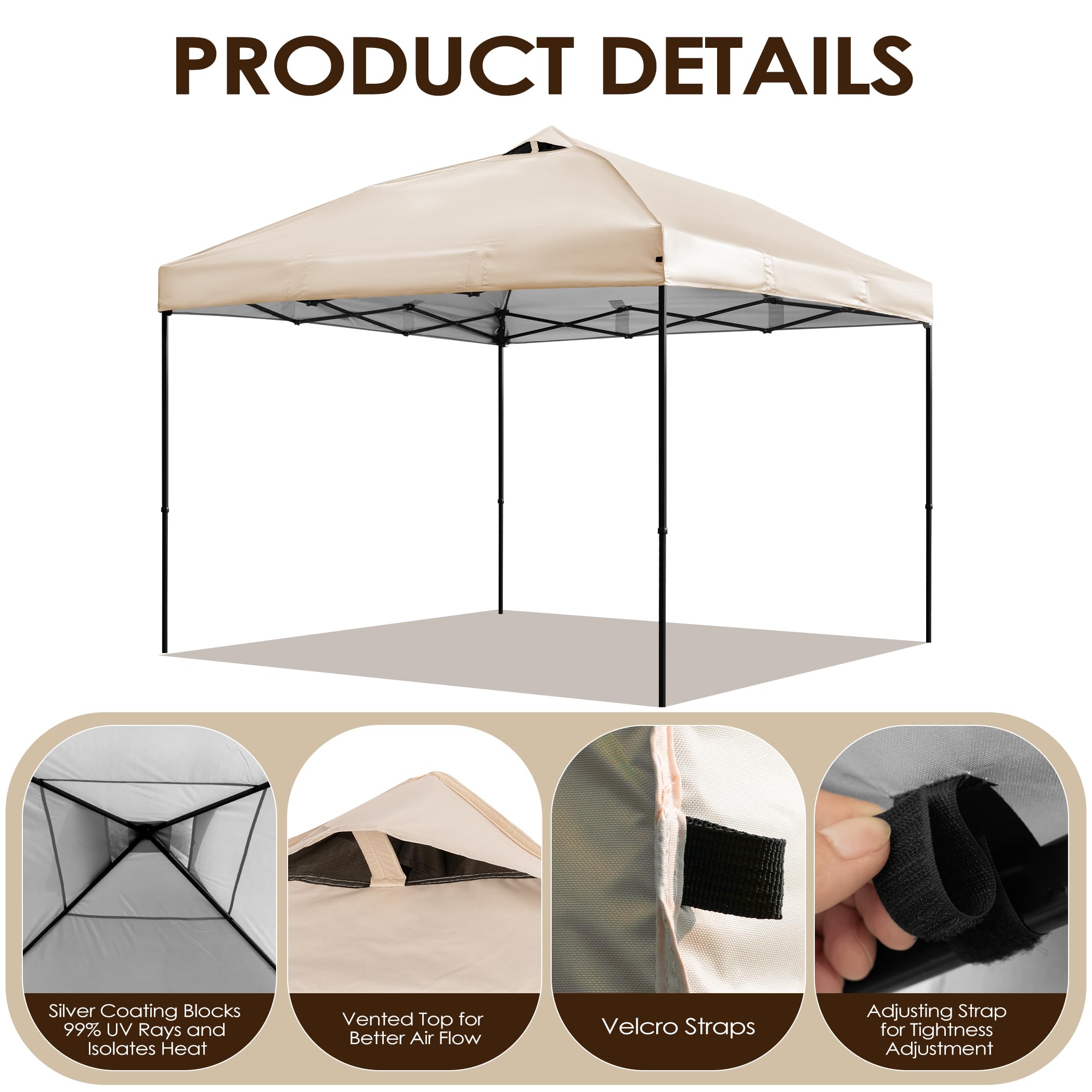 NINAT canopy top air vent closeup improving airflow and stability