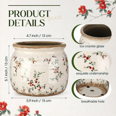 Ninehaoou close-up of crackle glaze texture highlighting antique finish and durable surface