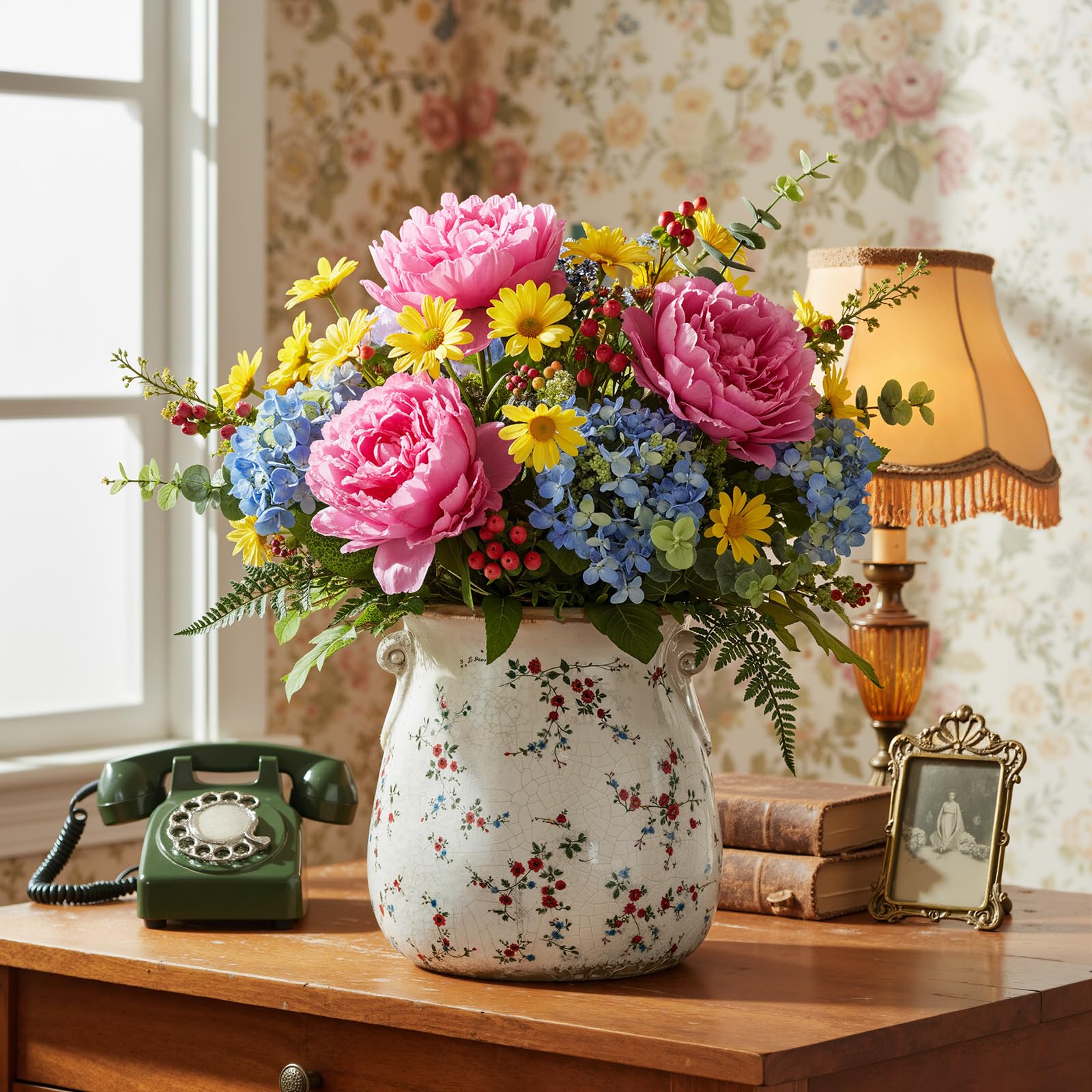 Ninehaoou planter styled on a coffee table demonstrating rustic-modern home appeal