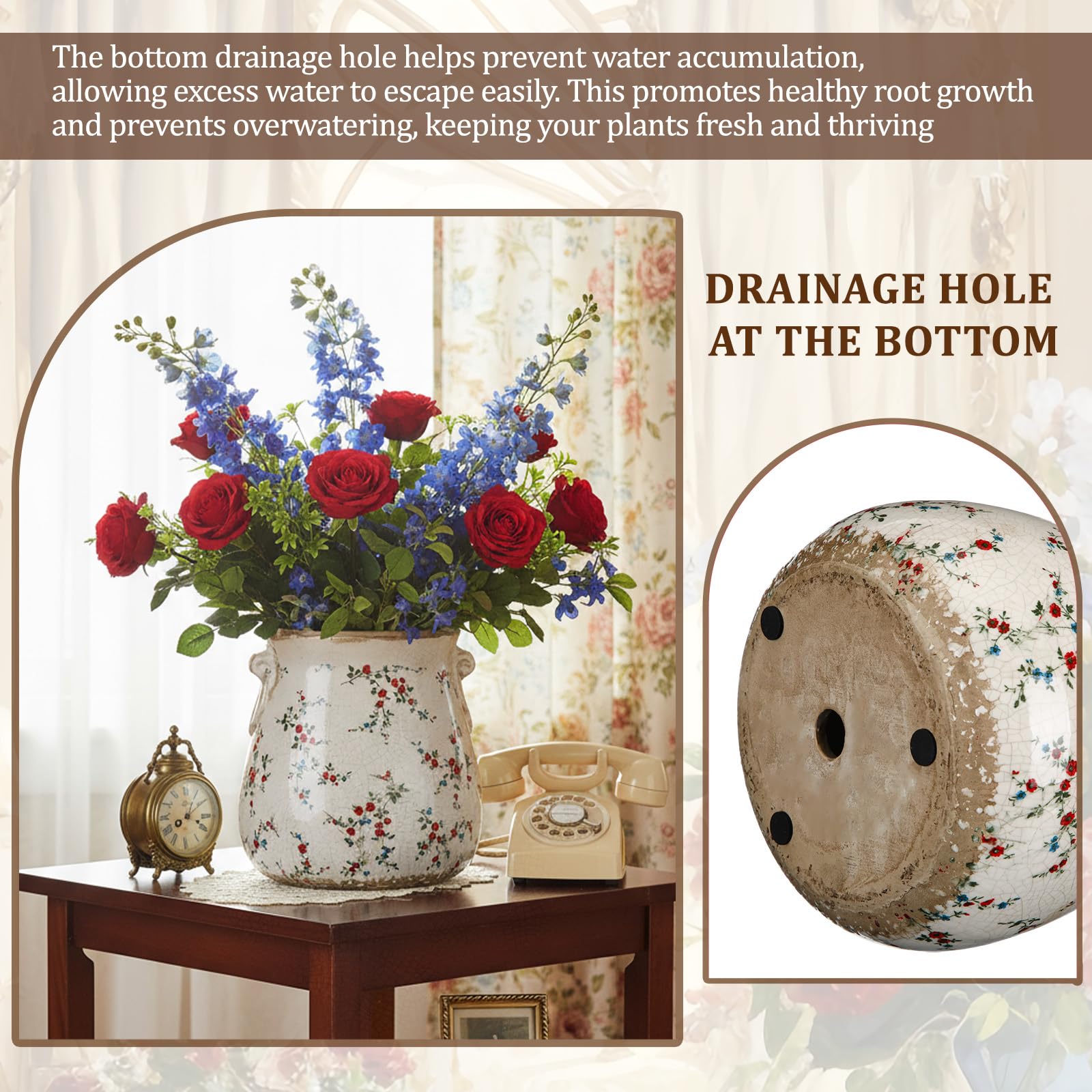Ninehaoou planter in use with a leafy houseplant adding greenery and air of calm