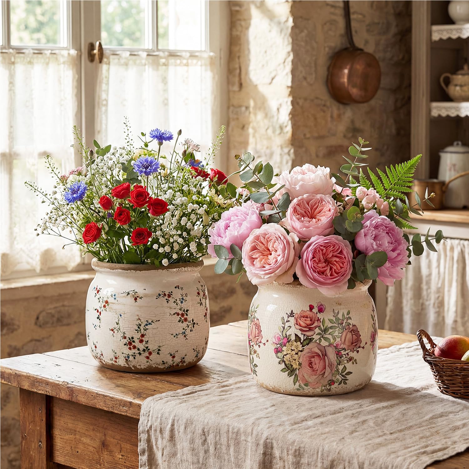 Ninehaoou pair on wooden shelf styled for rustic home decor inspiration