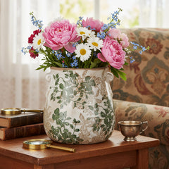 Ninehaoou planter on desk with plant illustrating home office greenery boost