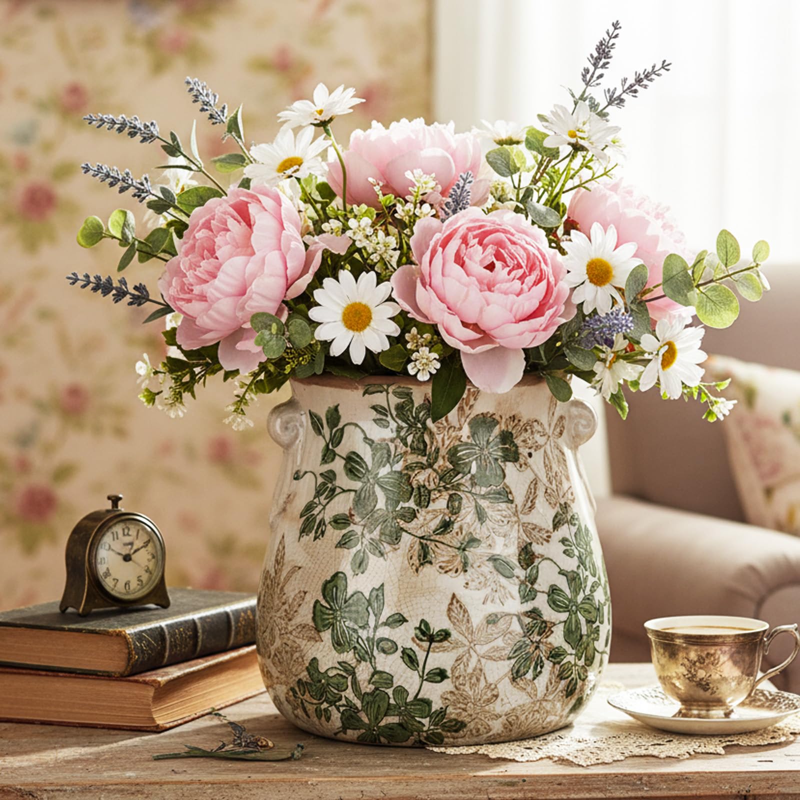 Ninehaoou styled on living room table adding rustic, pastoral atmosphere