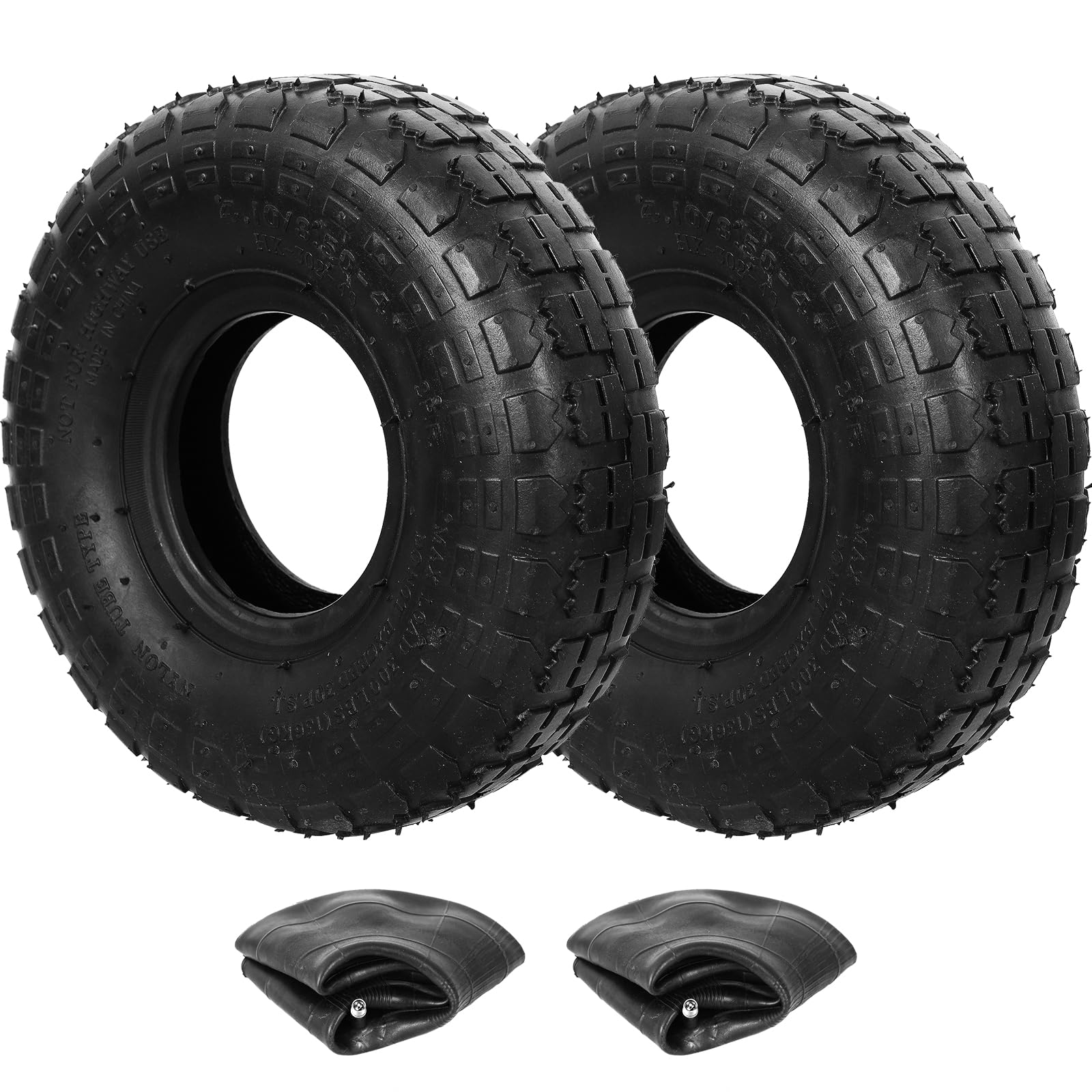 NING SHUO front view showing two tires and tubes, durable replacement