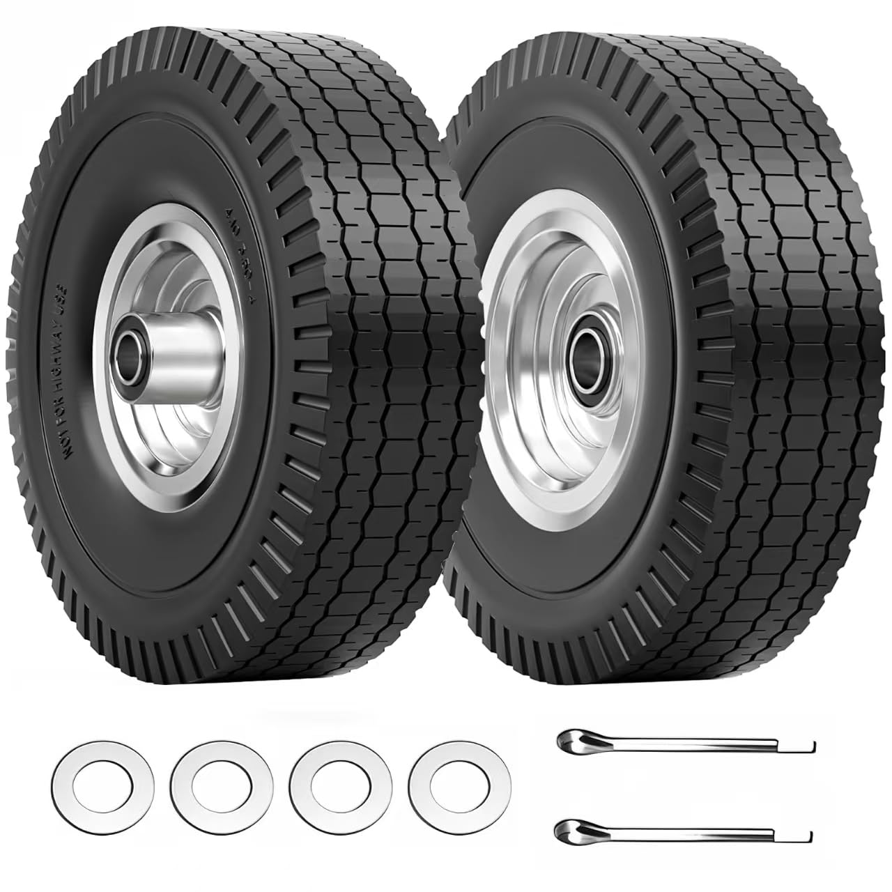NING SHUO front view of assembled wheel showing sturdy rim and tread benefit durability