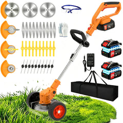 NINGHW weed wacker front view showing compact cordless design and portability