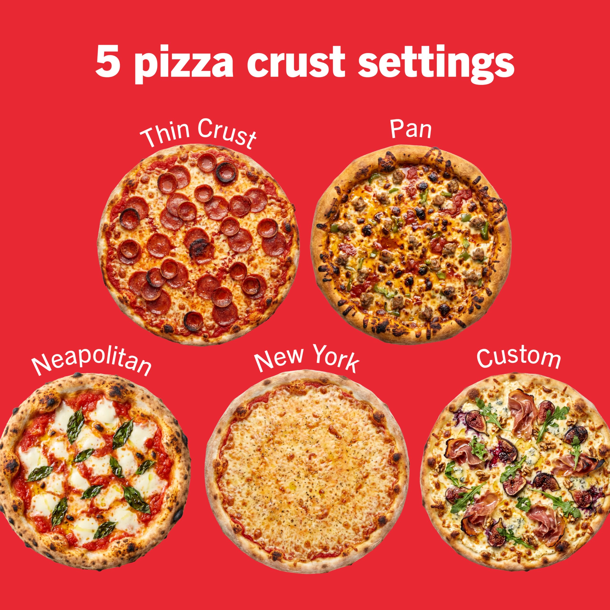 Ninja Artisan control dial close-up showing five pizza modes for precise temperature