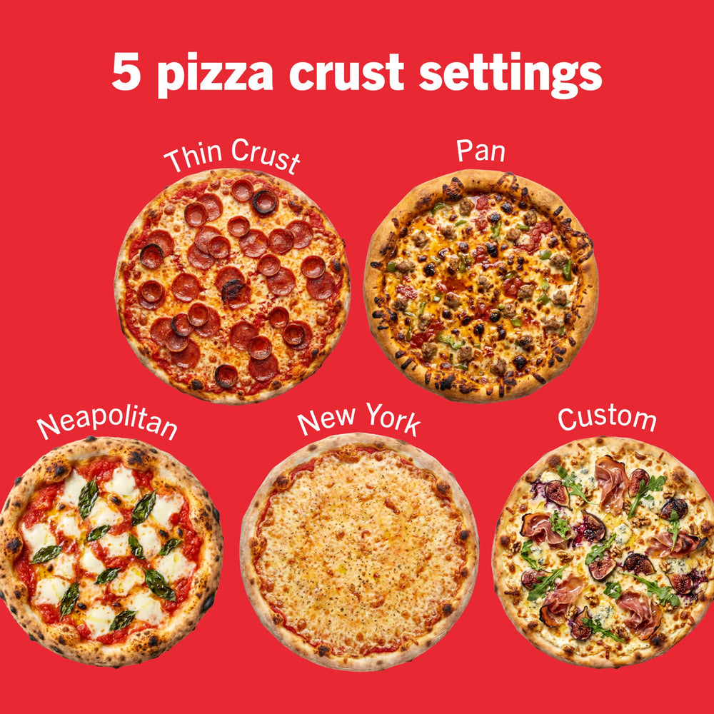 Detail of Ninja Artisan control panel showing preset pizza modes for simple operation