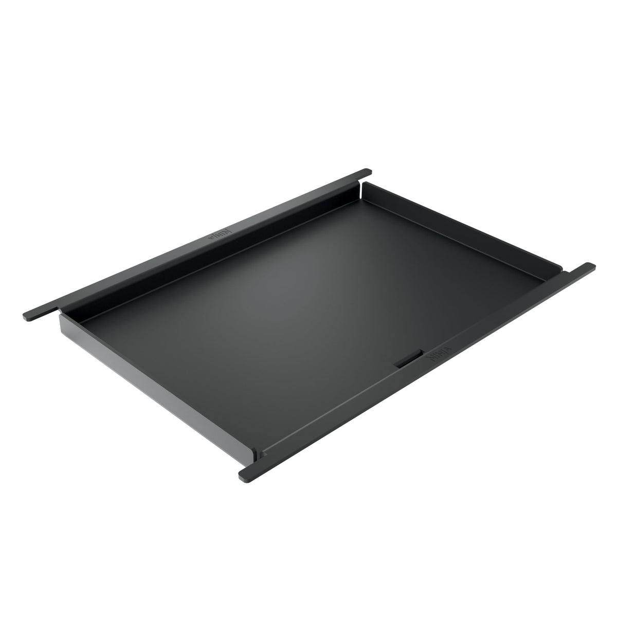 Ninja full griddle front view showing flat cooking surface and benefit of full coverage