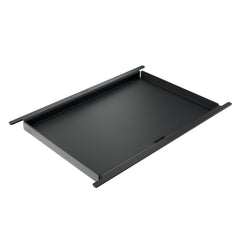 Ninja full griddle front view showing flat cooking surface and benefit of full coverage