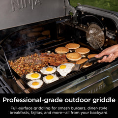 Ninja griddle close-up texture highlighting carbon steel durability and heat conduction