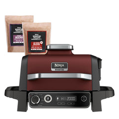 Ninja OG701 front view showing red exterior and compact profile for convenience