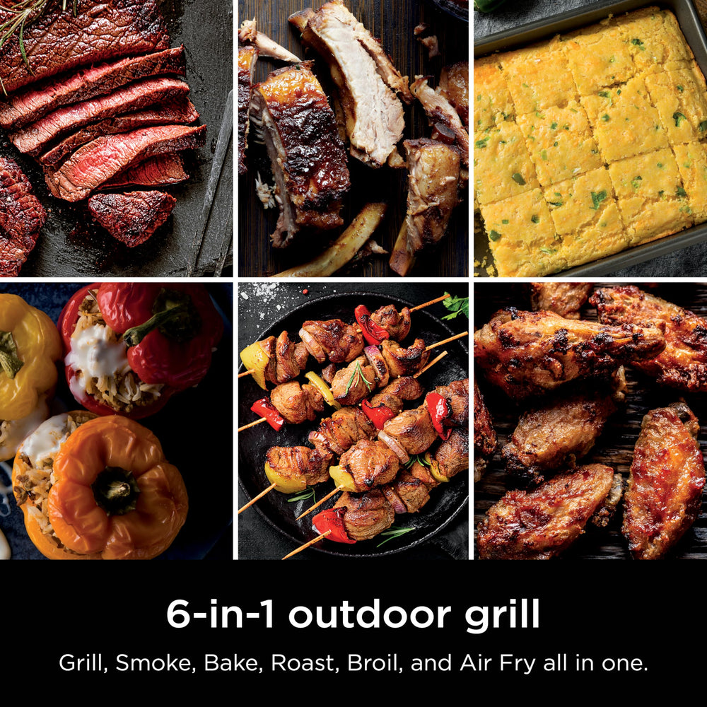 Ninja Woodfire close-up of nonstick grill grate texture for easy cleanup