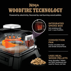Ninja Woodfire close-up of nonstick grill grate highlighting easy cleanup