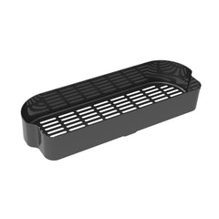 Ninja crisper basket front view showing perforations and ceramic coating for easy cleaning