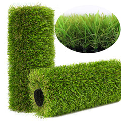 NINXANG front view of grass rug showing tidy green surface and full coverage