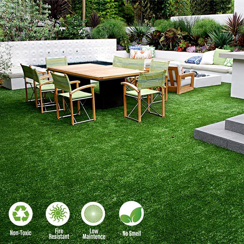 NINXANG 7x12 turf laid on balcony showing fit and easy outdoor transformation