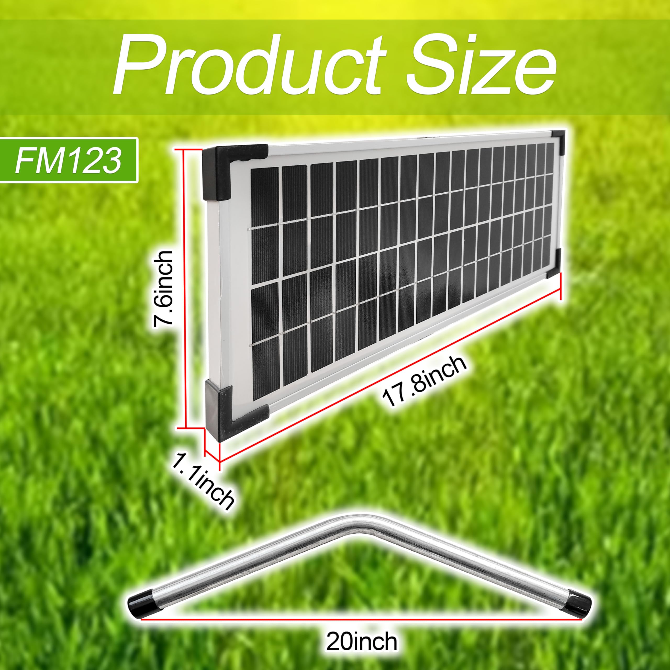 nipponAsia solar panel mounted on a gate post providing consistent battery charging