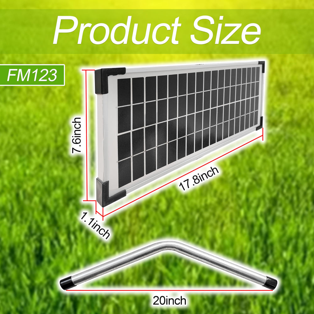 nipponAsia solar panel mounted on a gate post providing consistent battery charging