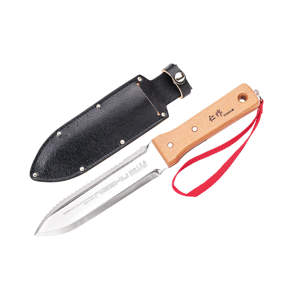 nisaku front profile blade showing hardened finish and versatile edges for durability