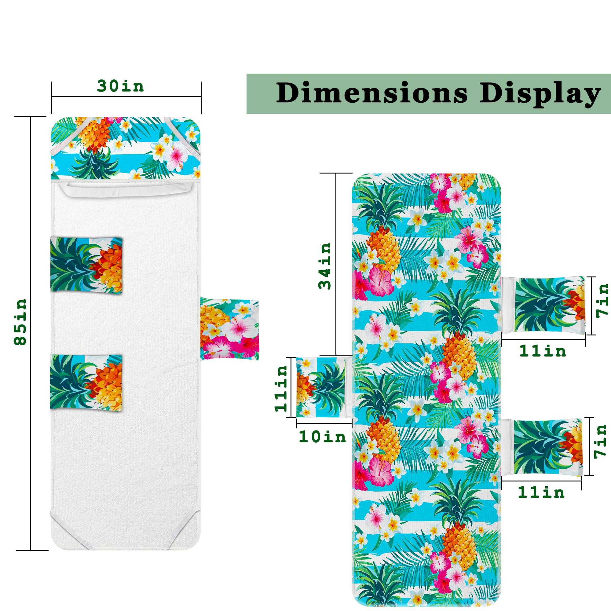 NISDOING pineapple corner strap closeup highlighting expandable straps for secure fit