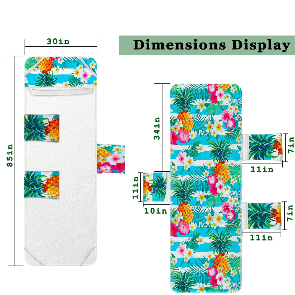 NISDOING pineapple corner strap closeup highlighting expandable straps for secure fit