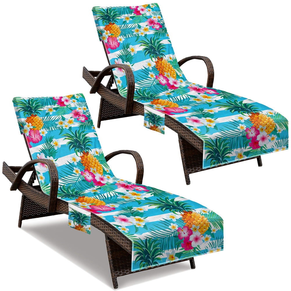 NISDOING pineapple front view showing full 85 by 30 inch cover and vibrant print for easy ID