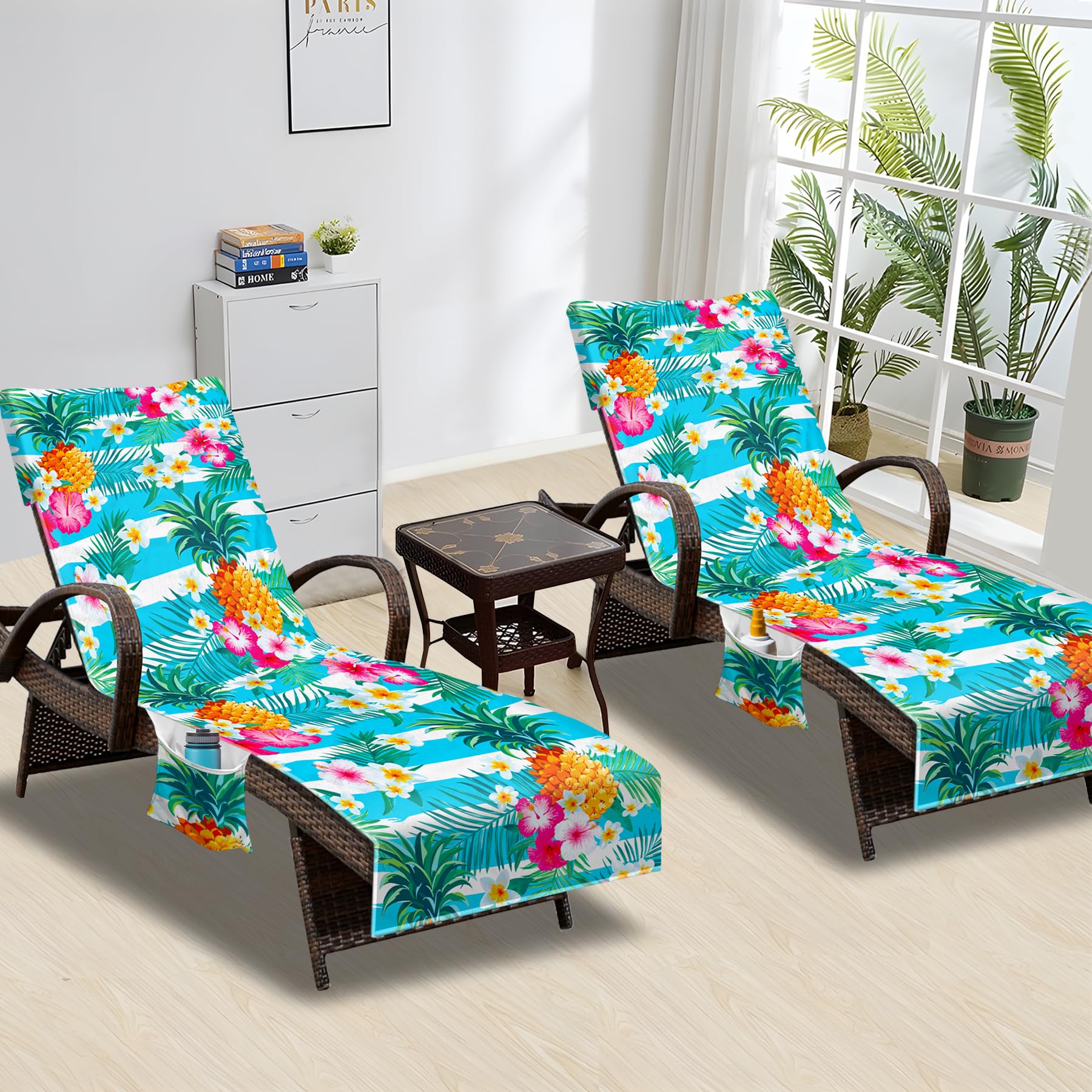 NISDOING pineapple pack of two lifestyle scene with two matching covers for family coordination