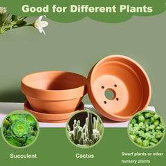 NiSevenLiving terracotta drainage hole detail demonstrating fast water escape and plant safety