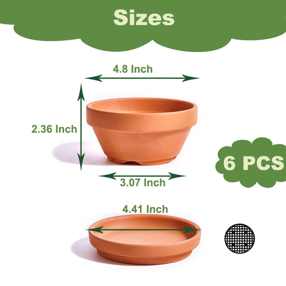 NiSevenLiving terracotta side profile highlighting shallow depth and classic clay look