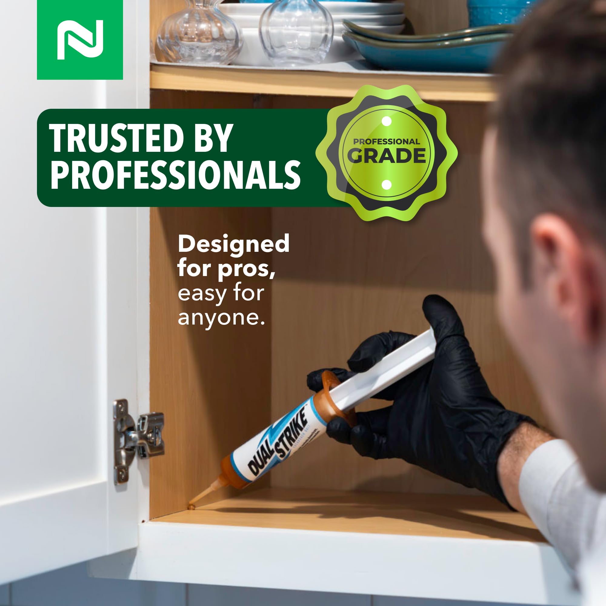 Nisus gel in use under sink demonstrating targeted placement benefit