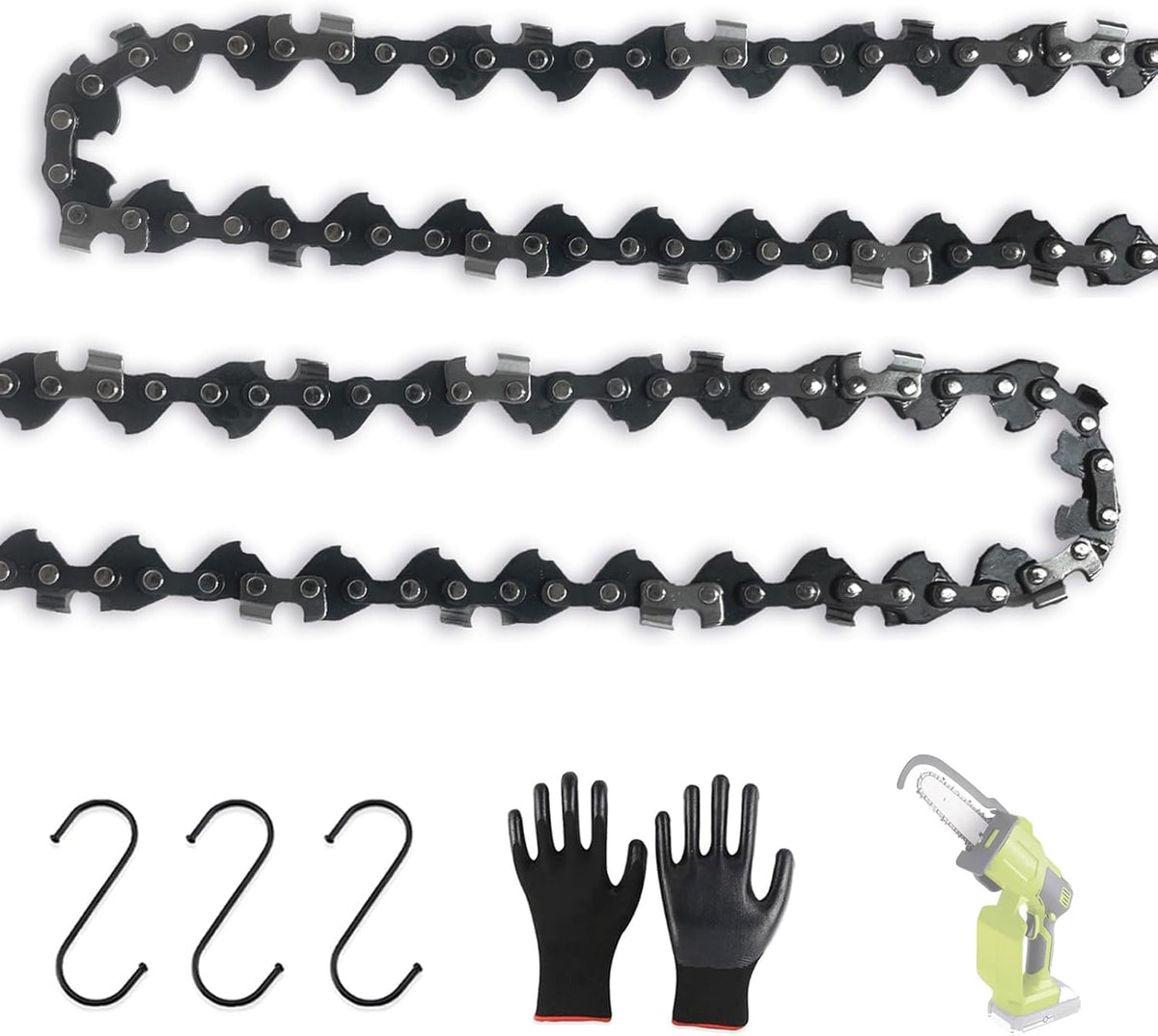 NIUBGONER front packaging showing two 5-inch chains and kit benefits