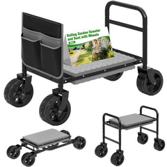 NIUXX front view folded stool showing compact storage and portability