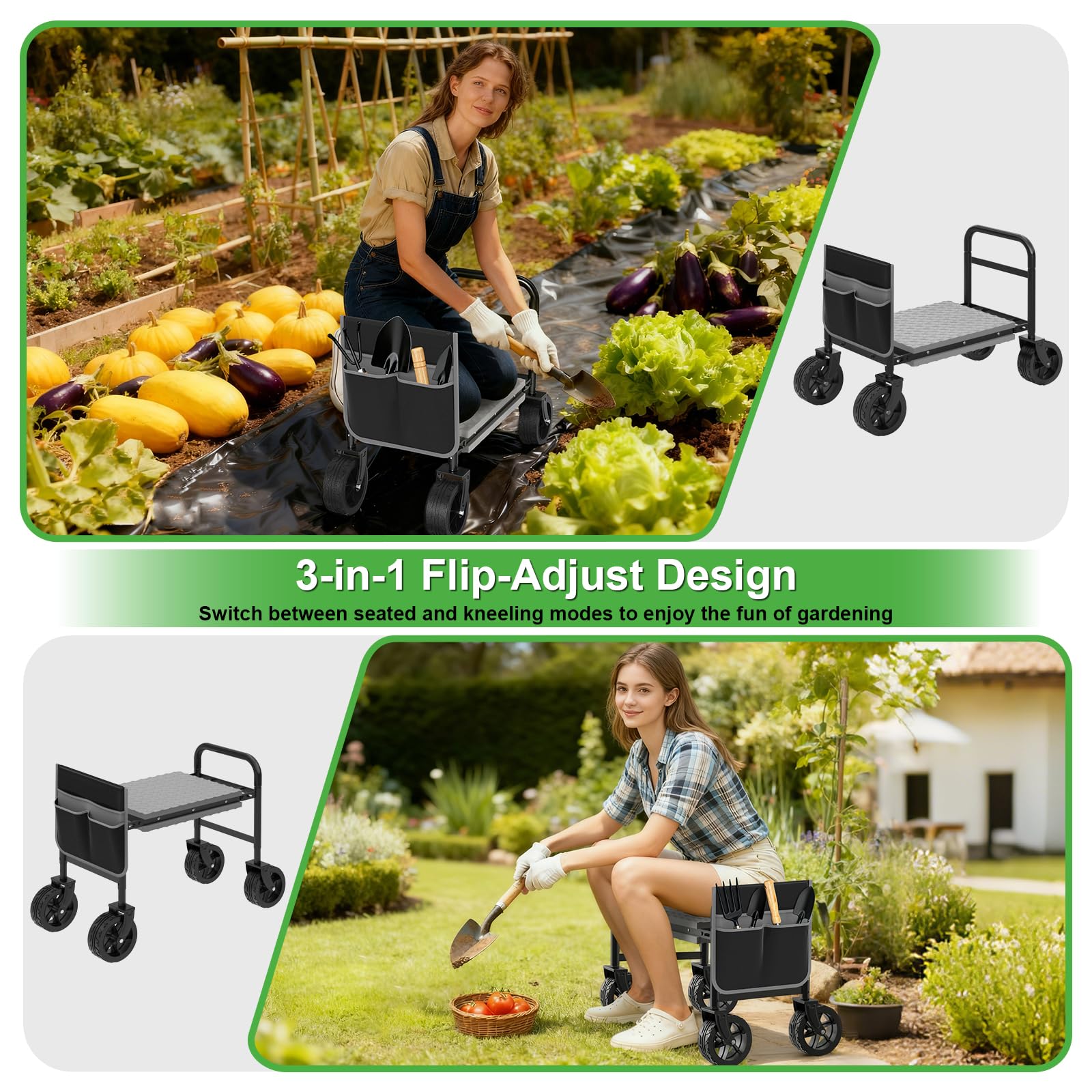 NIUXX large-capacity pouch holding tools for organized gardening