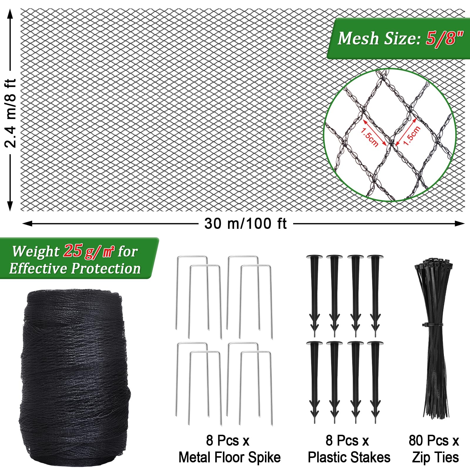 Niuyhe close-up of 5/8 inch mesh texture for durable protection