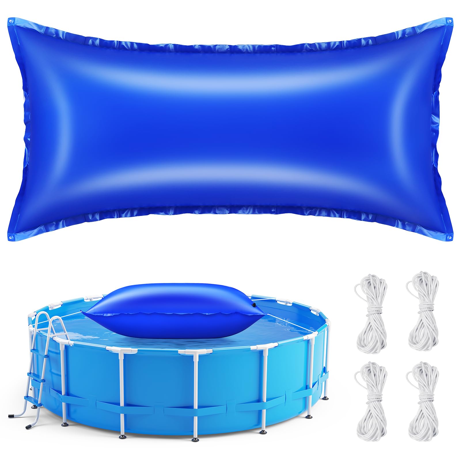 Niuyhe front view of 4x8 ft pool pillow showing durable design and protection