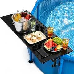 Niuyhe front view clamped to pool rail showing convenience