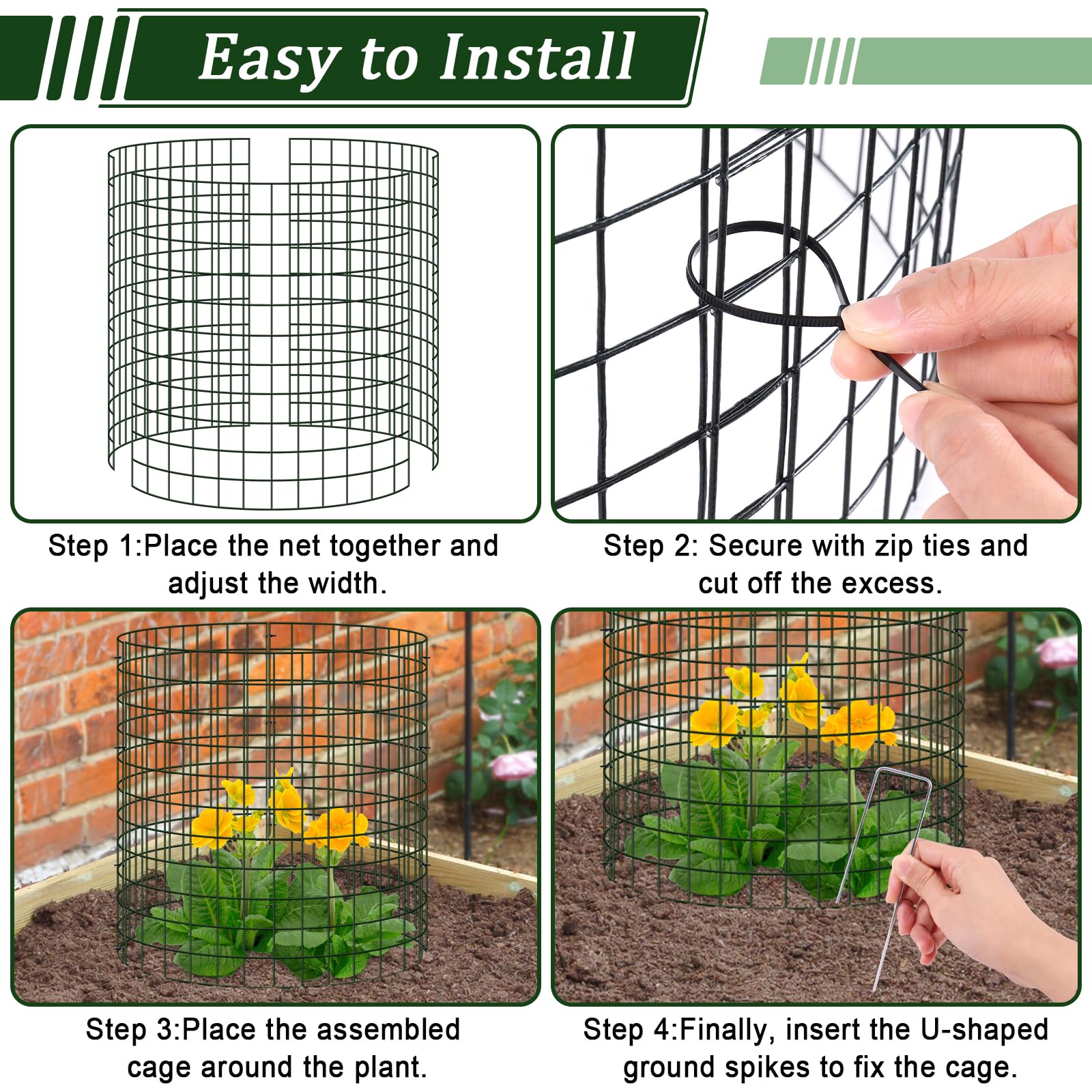 Niuyhe gardener installing cage in garden showing quick assembly and protective coverage