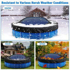 Niuyhe inflated pool pillow centered under cover showing ice-pressure protection