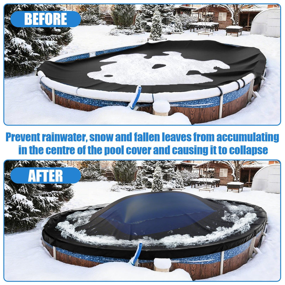 Niuyhe backyard winter pool scene illustrating protection from ice and snow