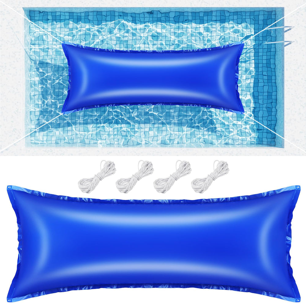 Niuyhe pool pillow front view showing durable vinyl and coverage benefit